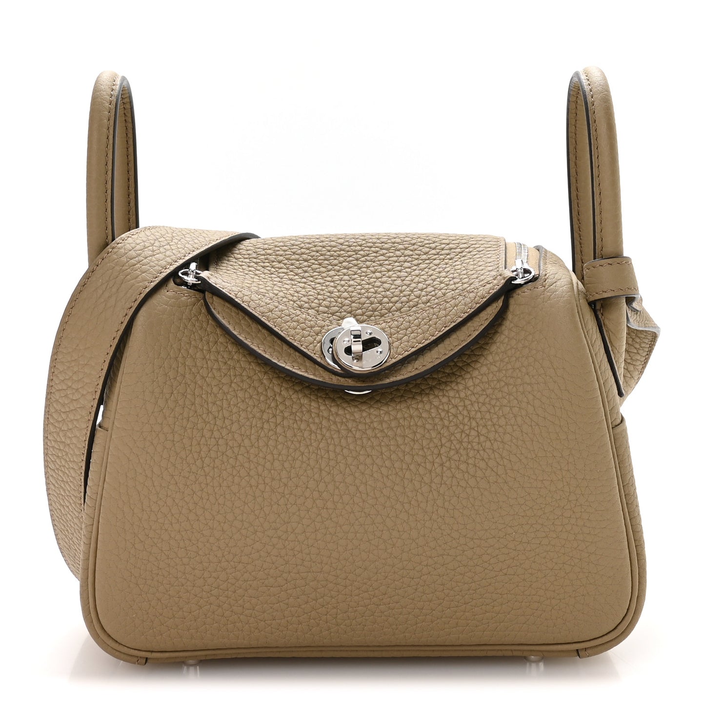 Taurillon Clemence Mini Lindy 20 Beige Marfa
