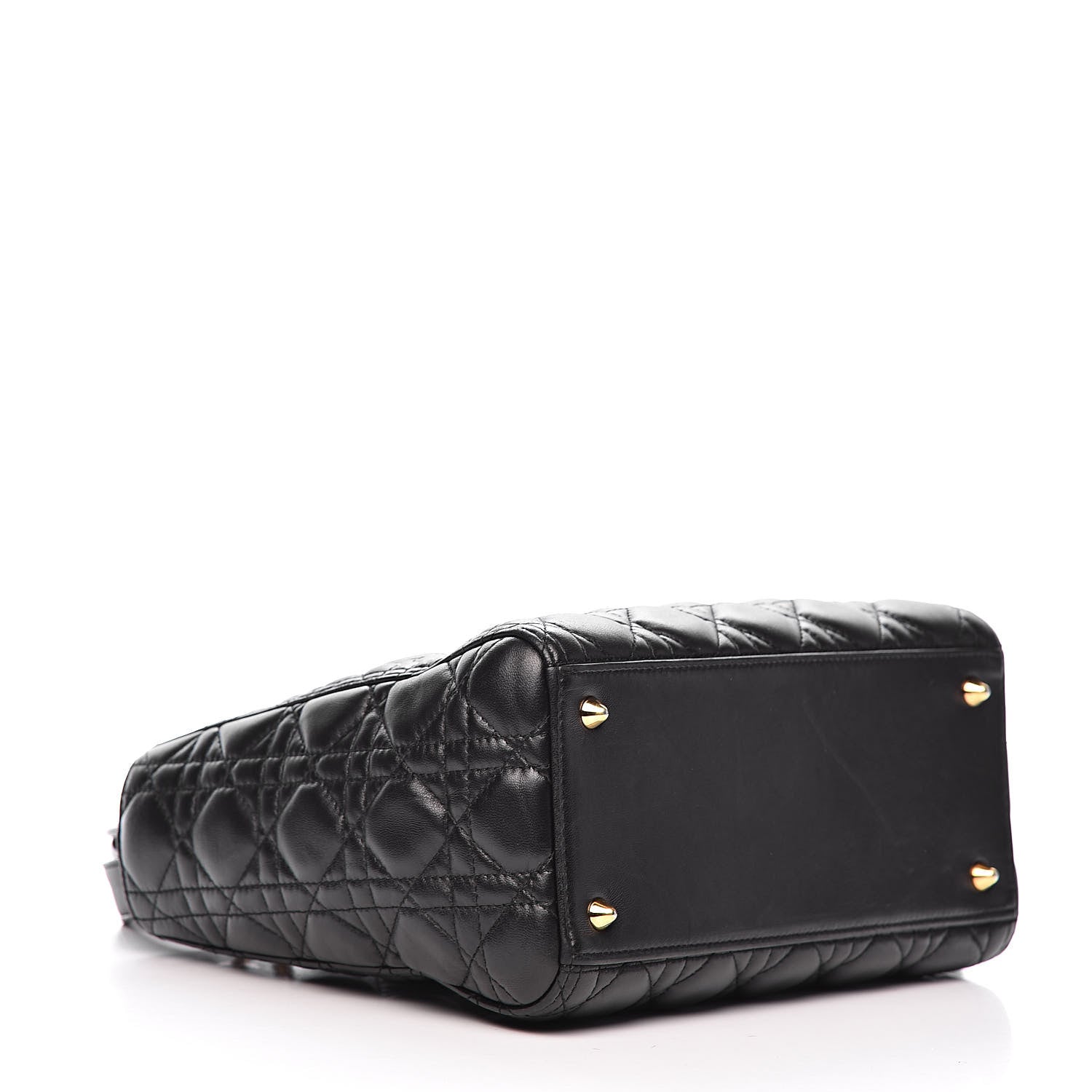 Christian Dior Lambskin Cannage Medium Lady Dior Black 4 of 10