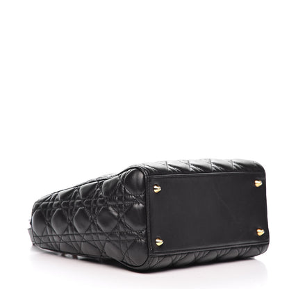 Christian Dior Lambskin Cannage Medium Lady Dior Black 4 of 10