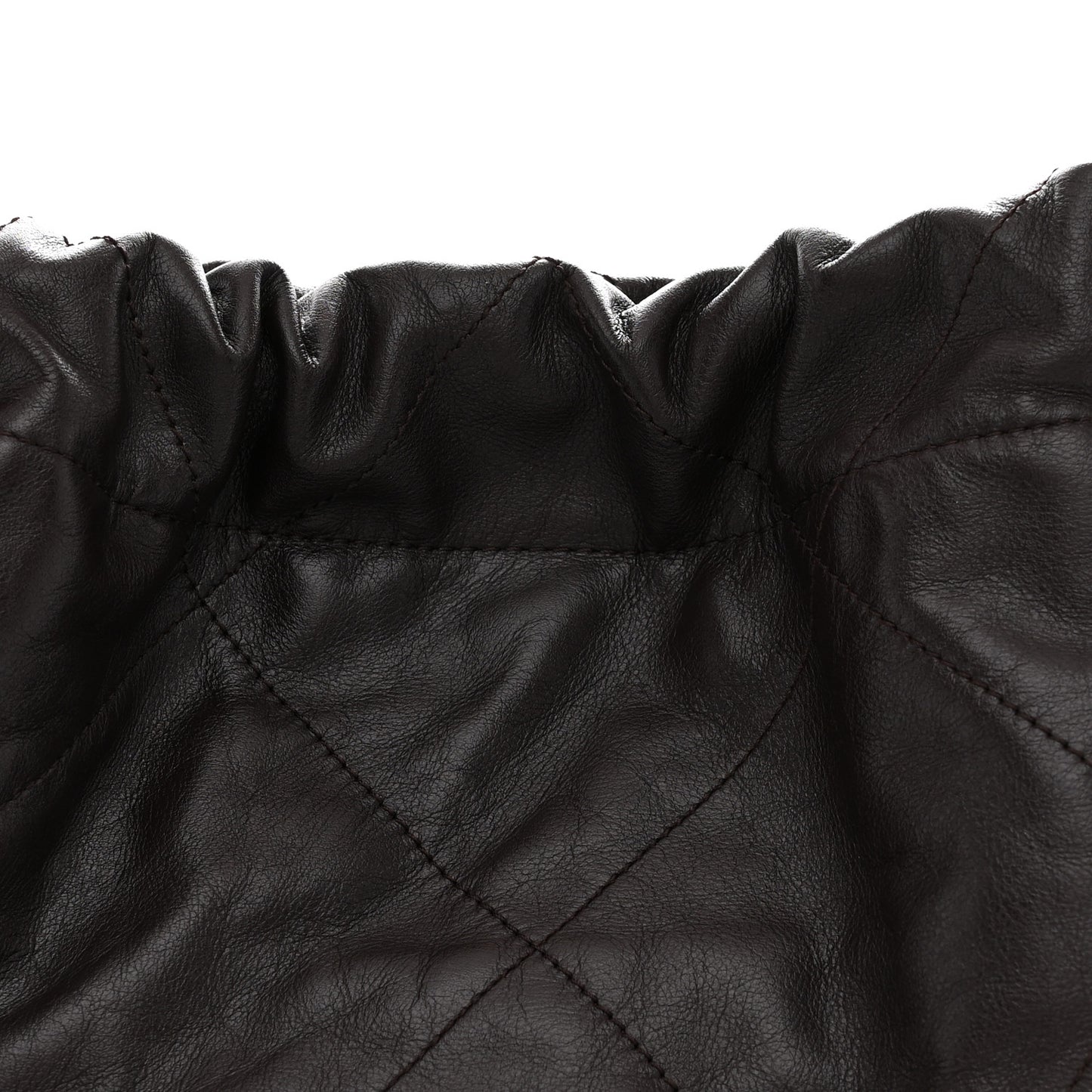 Shiny Calfskin Quilted Small Chanel 22 Dark Brown