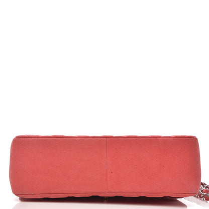 Chanel Iridescent Caviar Quilted Jumbo Double Flap Coral 16 of 17
