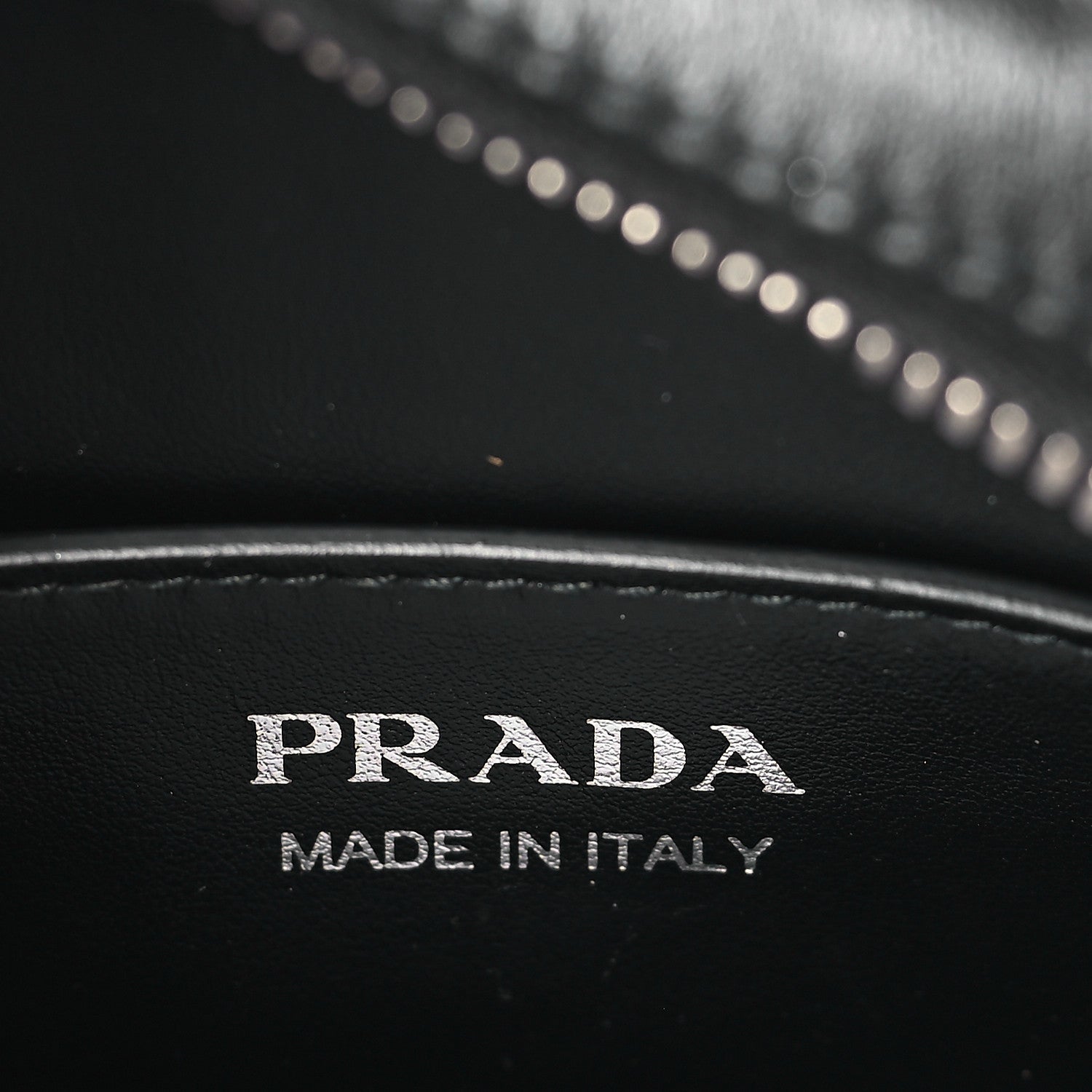 Prada Soft Calfskin Impunture Diagramme Dome Crossbody Bag Black 6 of 8