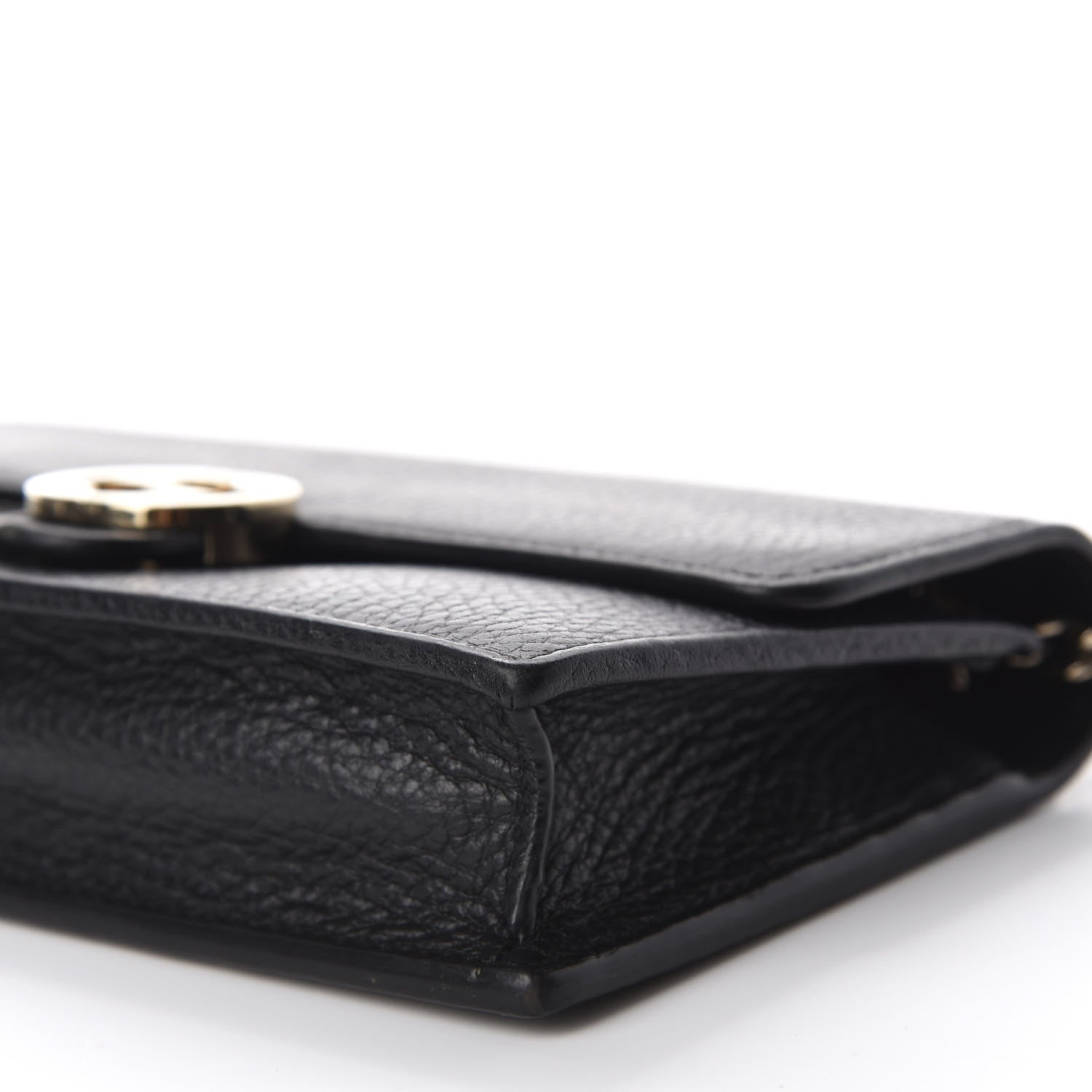 Gucci Dollar Calfskin Interlocking G Chain Wallet Black 7 of 12