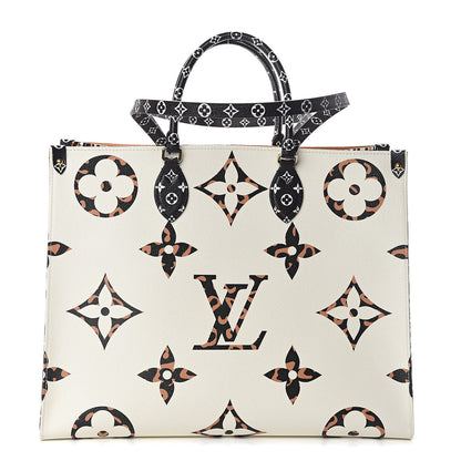 Louis Vuitton Monogram Giant Jungle Onthego GM Ivory 2 of 10