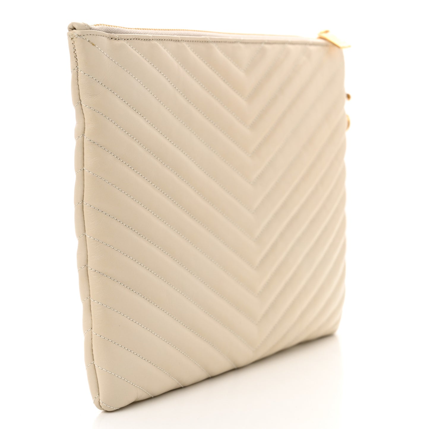 Calfskin Matelasse Monogram Cassandre Tablet Pouch Sea Salt