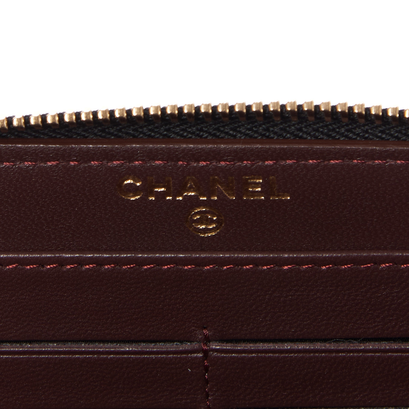 Lambskin Quilted Large Gusset Zip Around Wallet Black