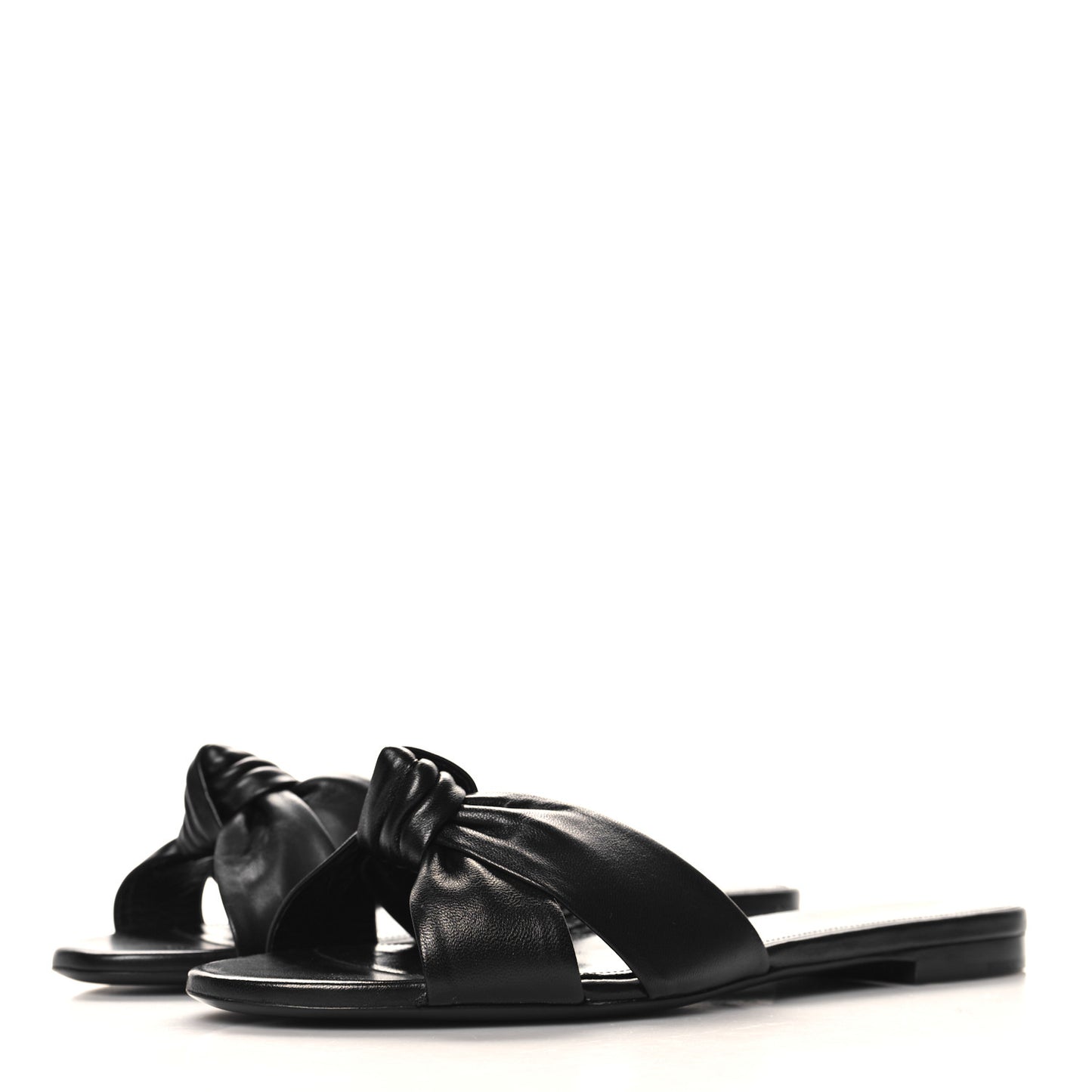 Incrociato Muriel Bianca Slide Sandals 37.5 Black