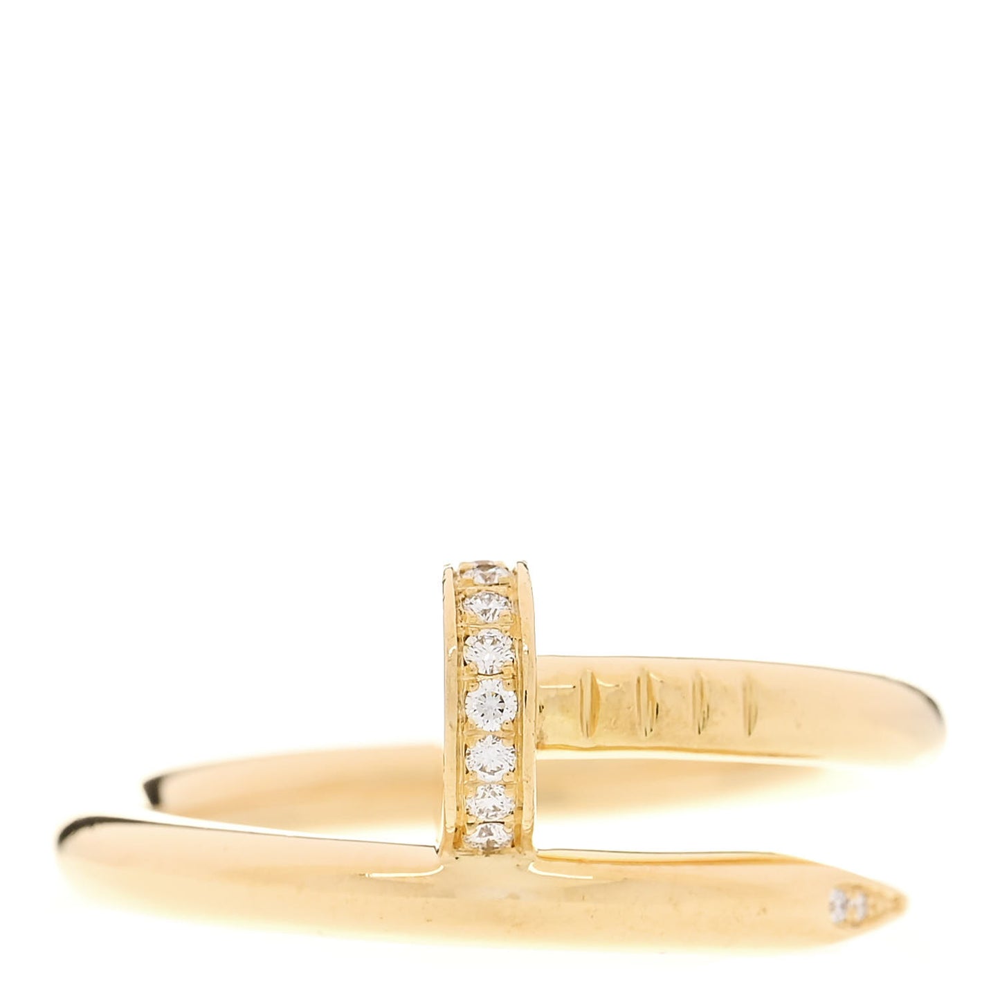 18K Yellow Gold Diamond Juste Un Clou Ring 56 7.5