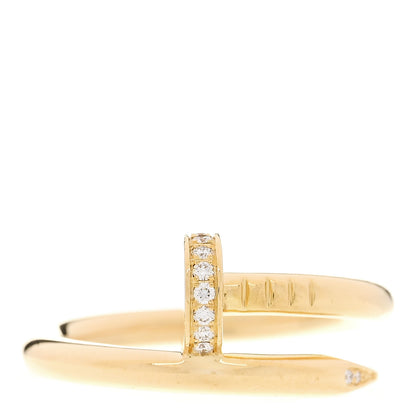 Cartier 18K Yellow Gold Diamond Juste Un Clou Ring 56 7.5 1 of 5