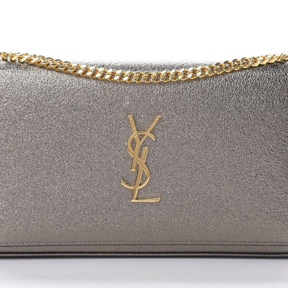 Saint Laurent Grained Metallic Calfskin Monogram Chain Wallet Bronze 9 of 13