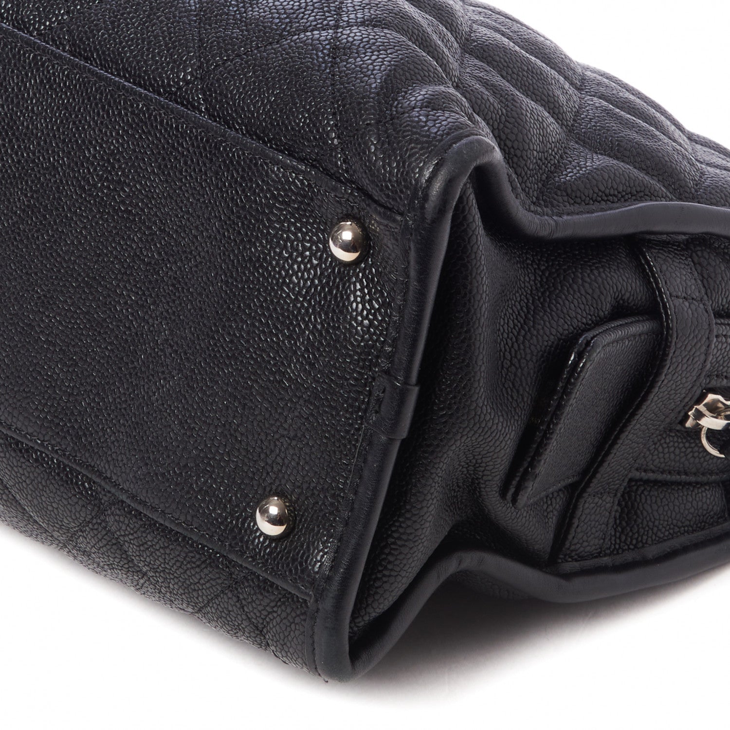 Chanel Caviar Quilted French Riviera Tote Black 4 of 9