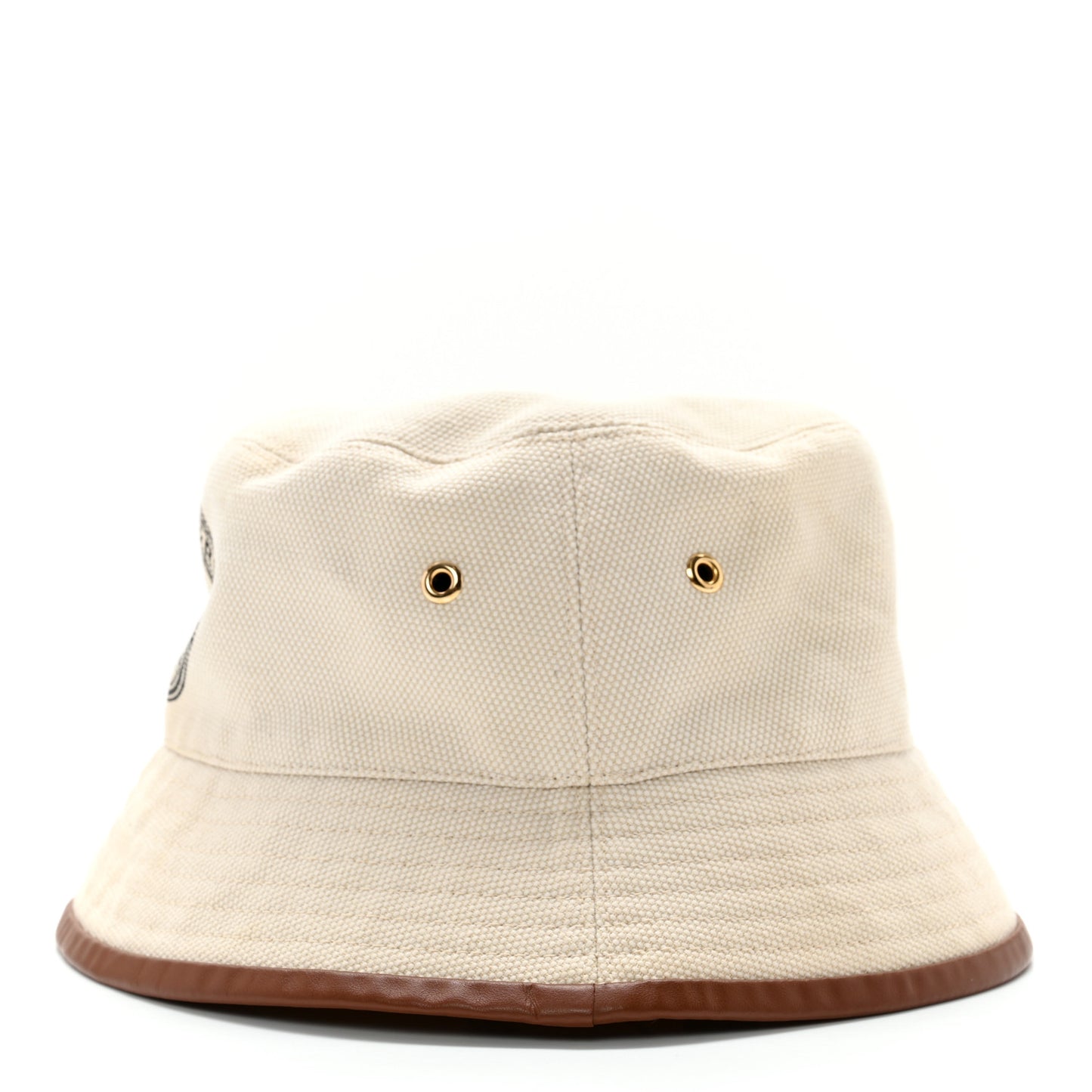 Canvas Logo Print Bucket Hat M Natural Tan