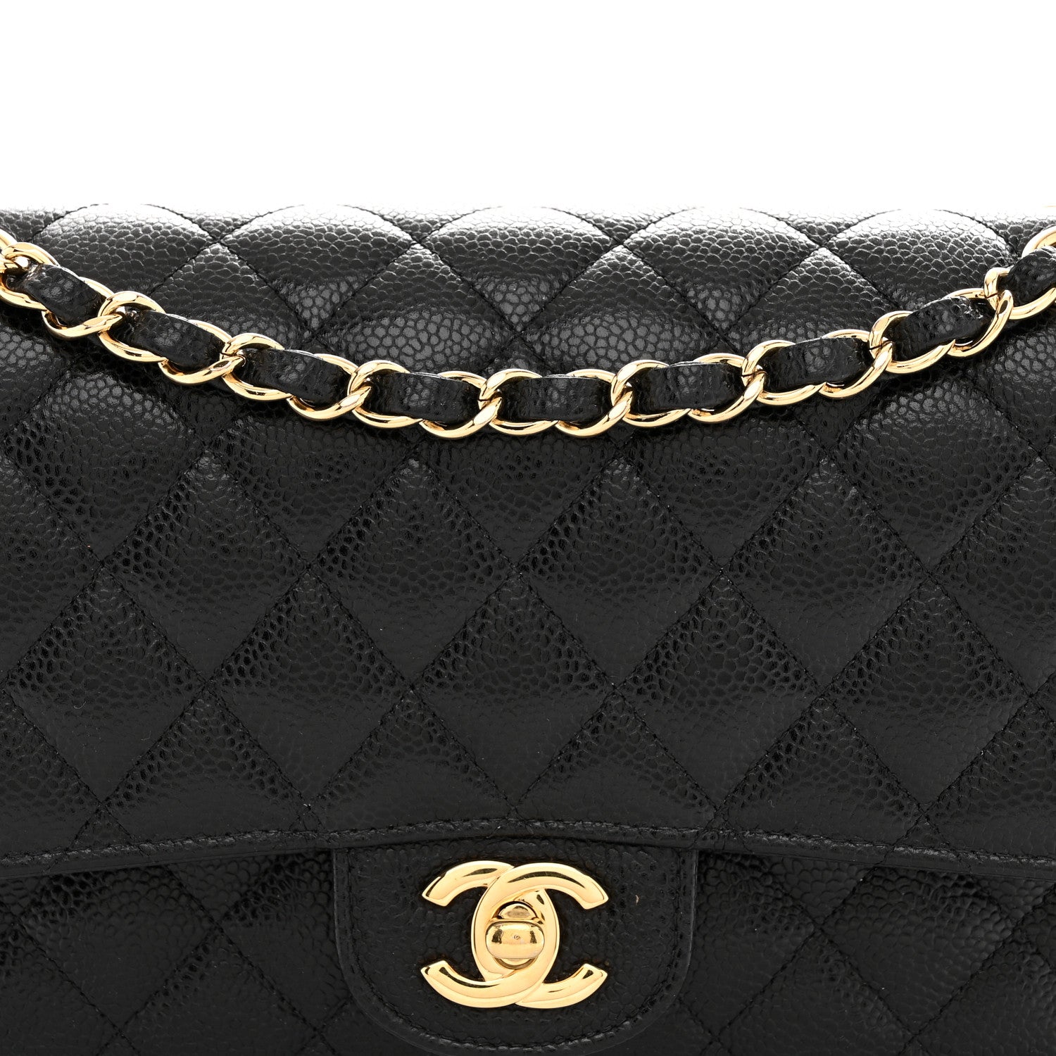 Chanel Caviar Quilted Medium Double Flap Black 8 of 14