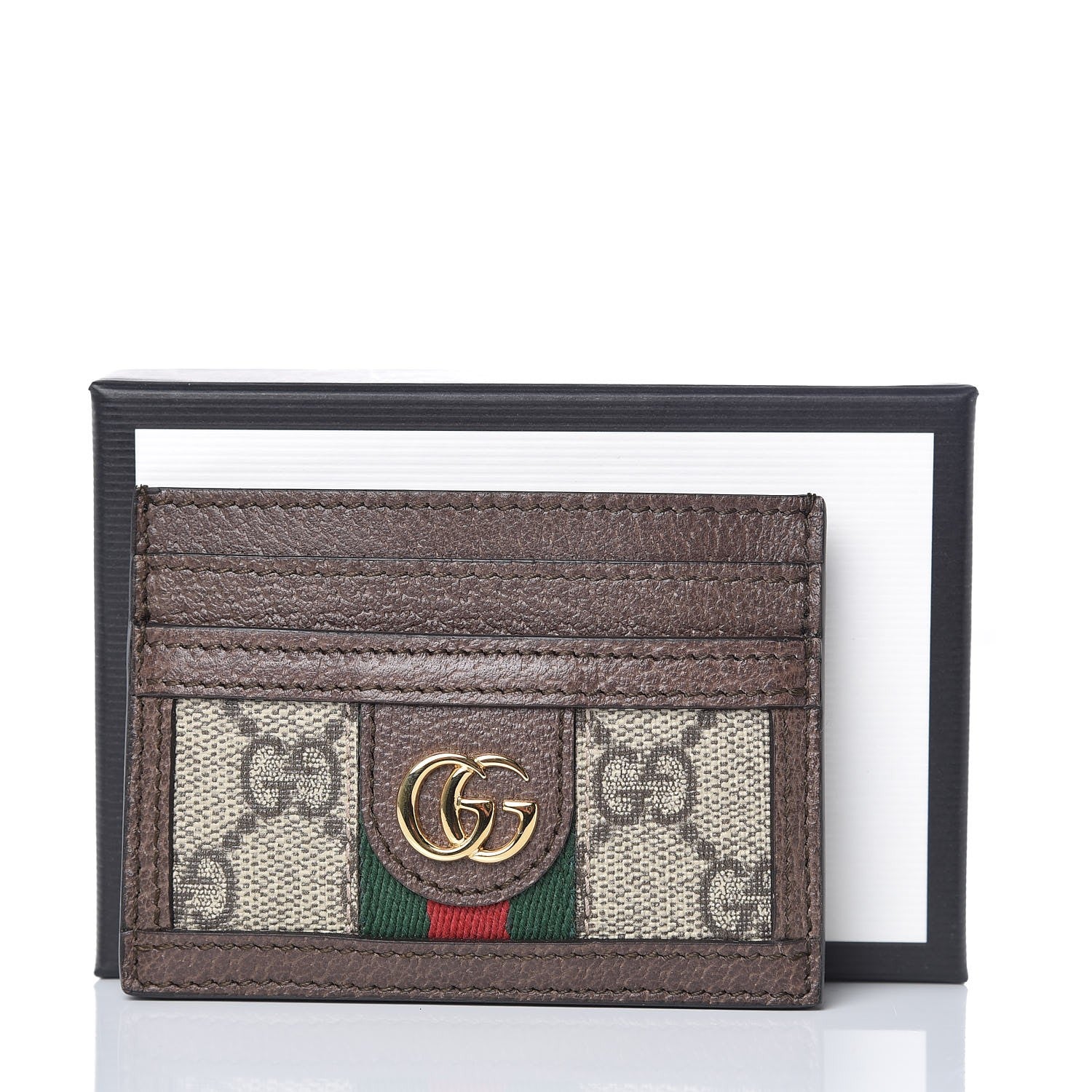 Gucci GG Supreme Monogram Ophidia Card Holder Brown 7 of 7