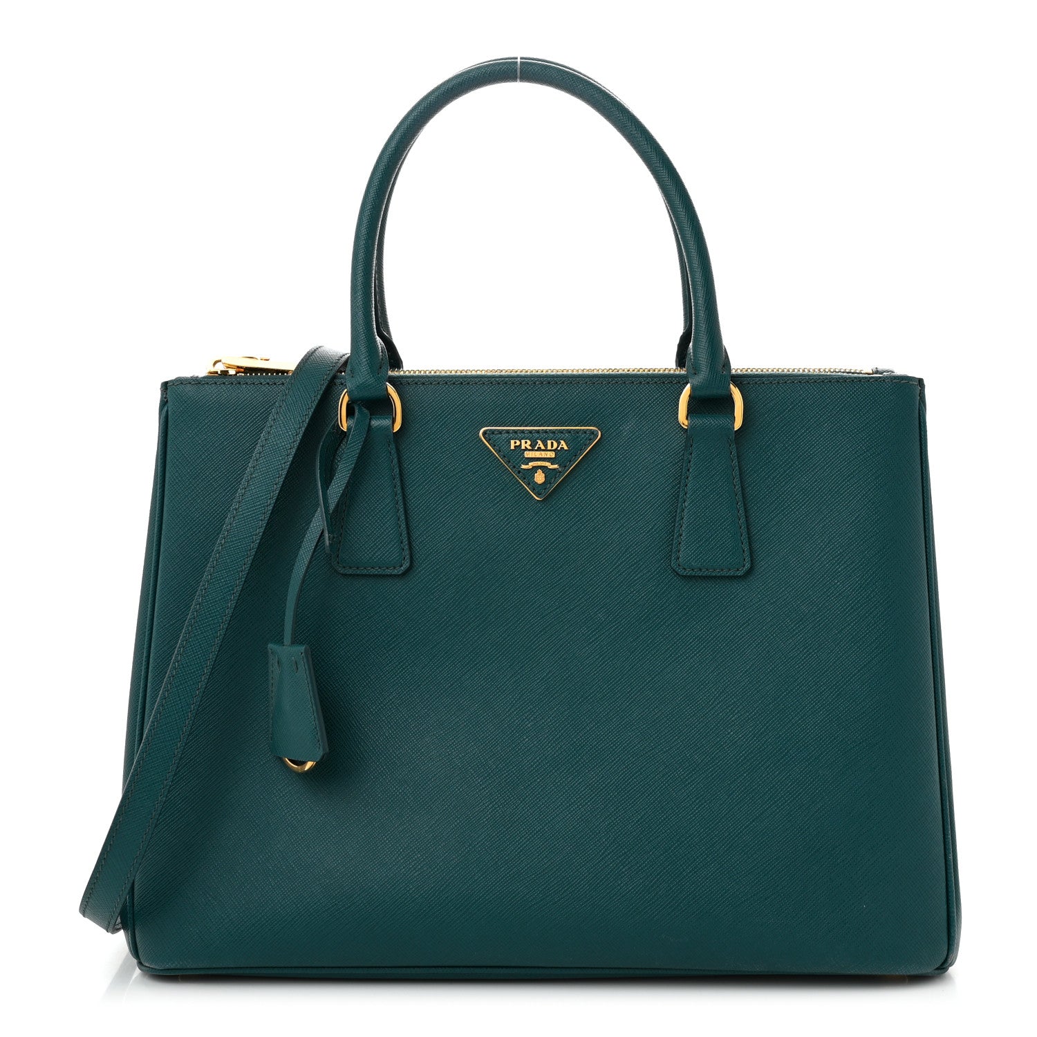 Prada Saffiano Lux Large Galleria Double Zip Tote Ottanio 1 of 12