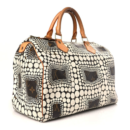 Louis Vuitton Monogram Kusama Town Speedy 30 White 3 of 7