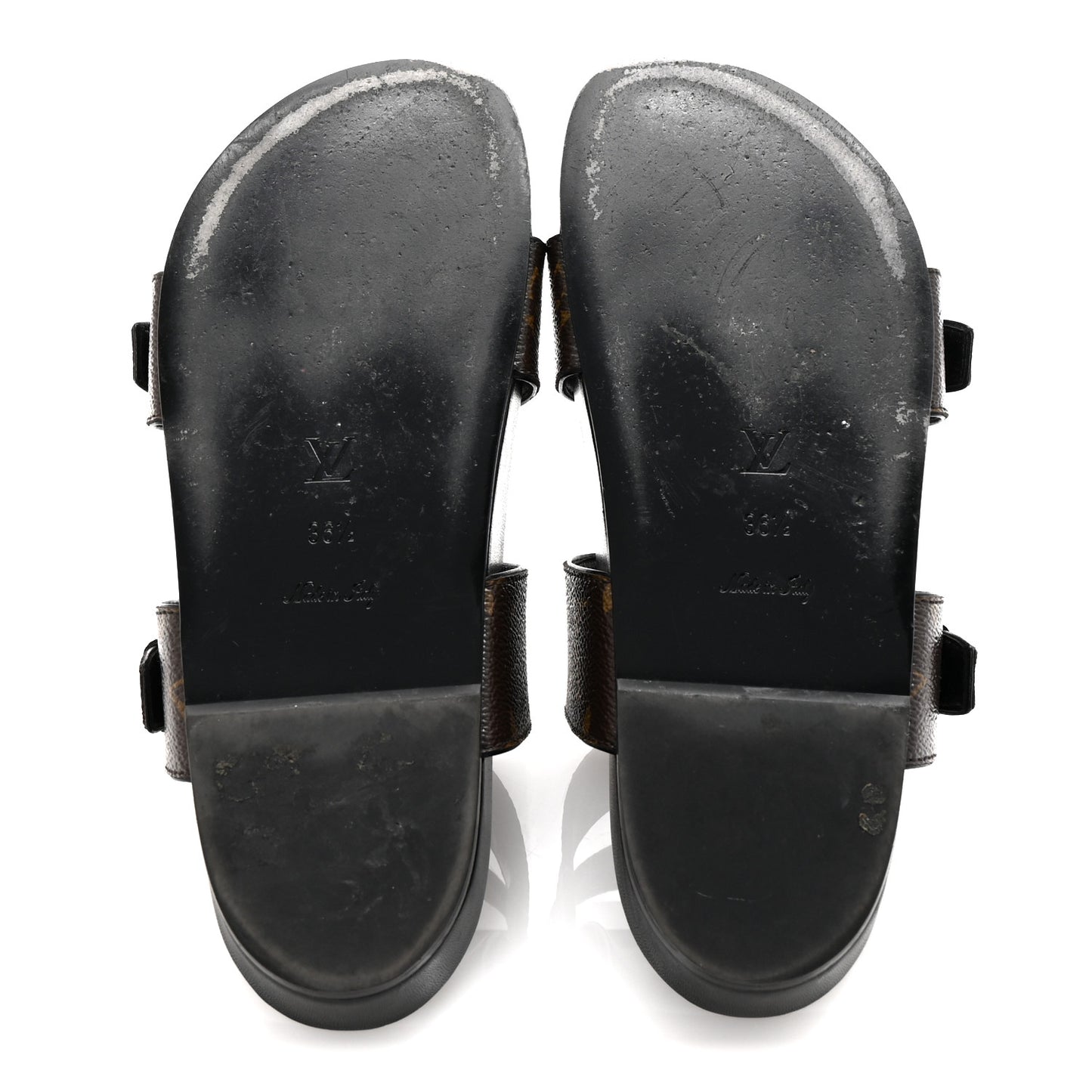 Monogram Bom Dia Mule Sandals 36.5 Black