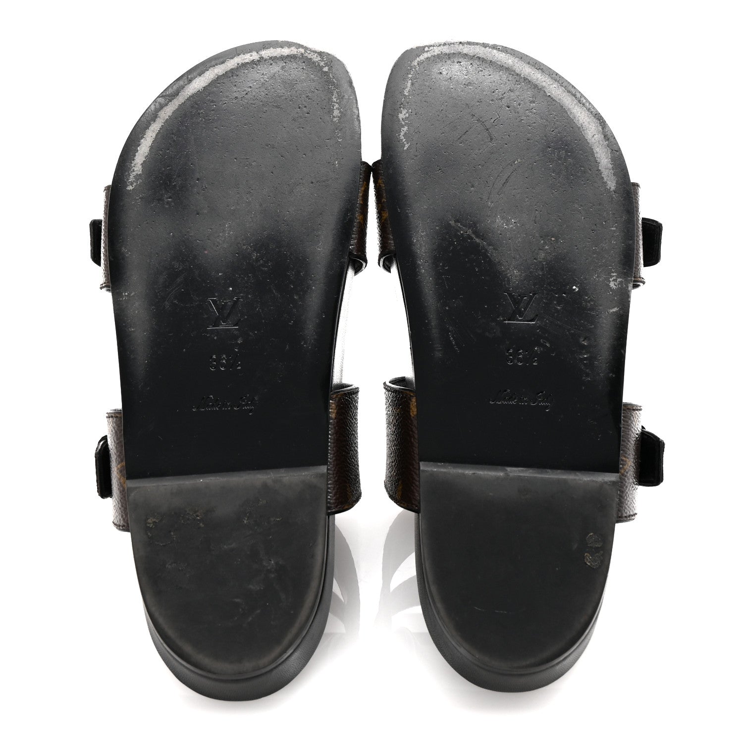 Louis Vuitton Monogram Bom Dia Mule Sandals 36.5 Black 6 of 10