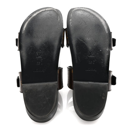 Louis Vuitton Monogram Bom Dia Mule Sandals 36.5 Black 6 of 10
