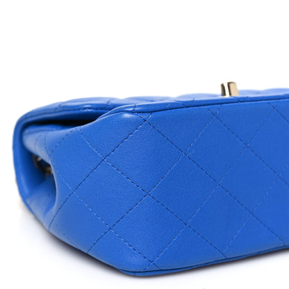 Chanel Lambskin Quilted Mini Square Flap Blue 9 of 11