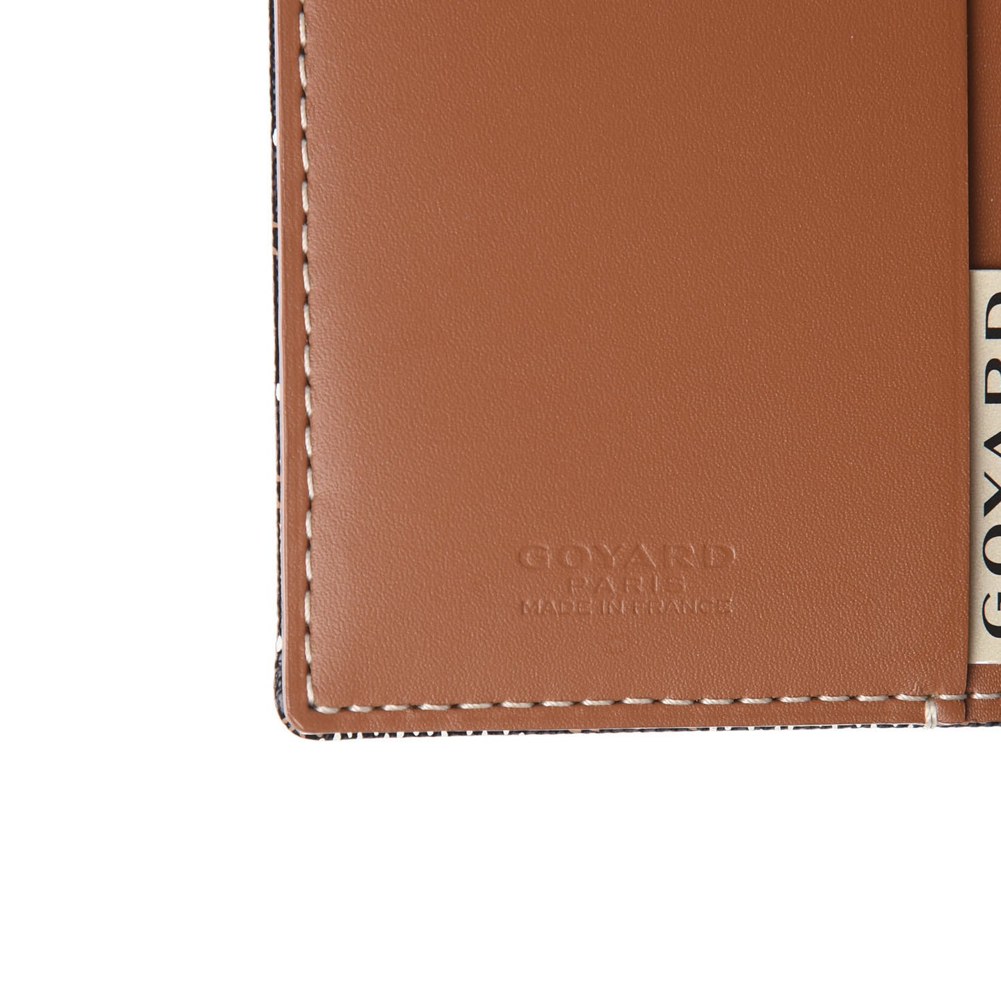 Goyardine Passport Holder Black Gold