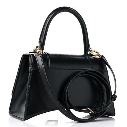 Balenciaga Shiny Box Calfskin Small Hourglass Top Handle Bag Black 3 of 14