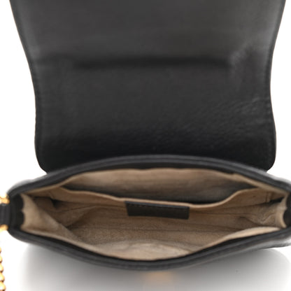 Gucci Pebbled Calfskin Small 1973 Chain Shoulder Bag Black 5 of 10