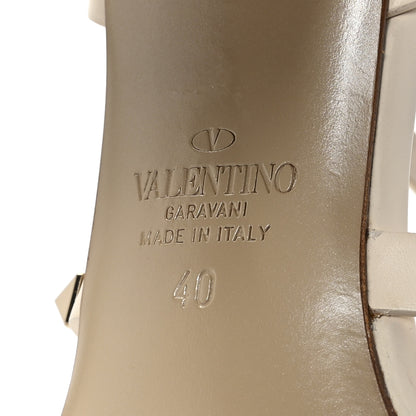 Valentino Garavani Calfskin Rockstud 90mm City Sandals 40 Ivory 7 of 9