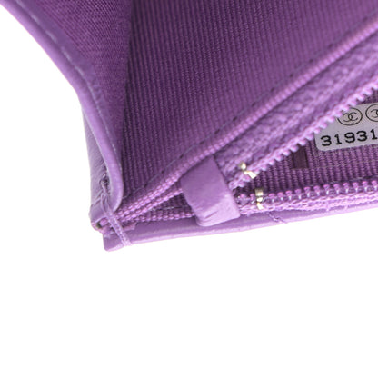 Chanel Lambskin Enamel Quilted Pending CC Clutch With Chain Purple 7 of 9