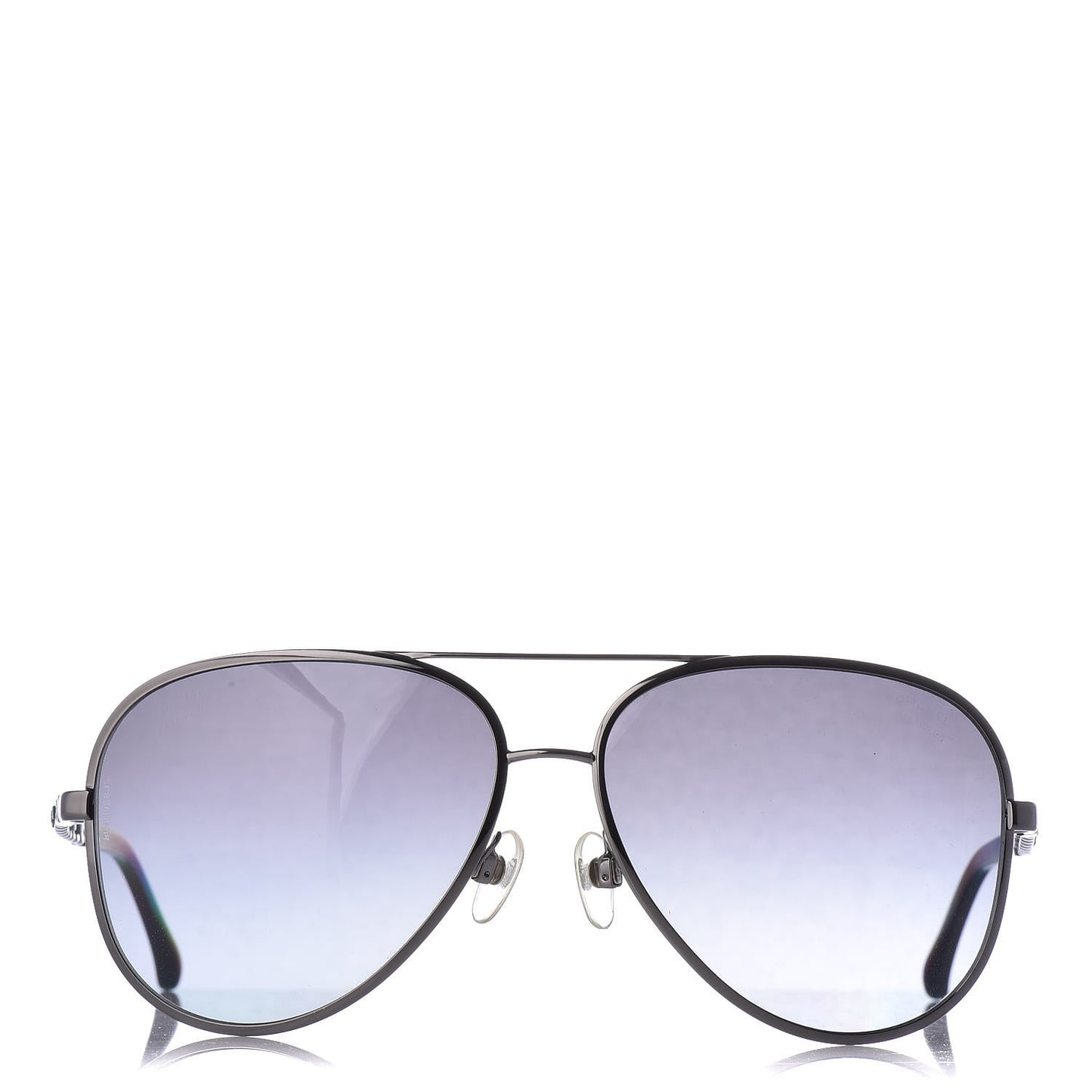 Lambskin Aviator Chain Sunglasses 4194-Q Black