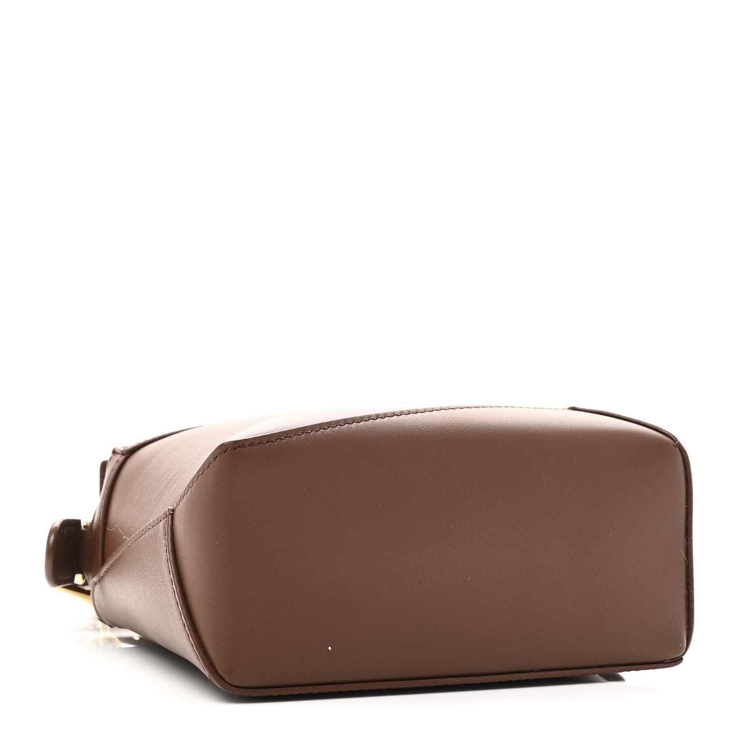 X SUNA FUJITA Satin Calfskin Mini Hamster Puzzle Edge Bag Havana