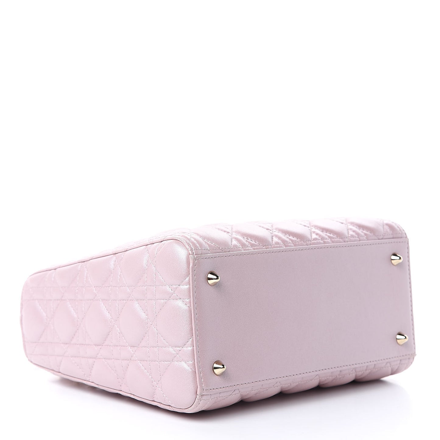 Pearly Lambskin Cannage Medium Lady Dior Lotus