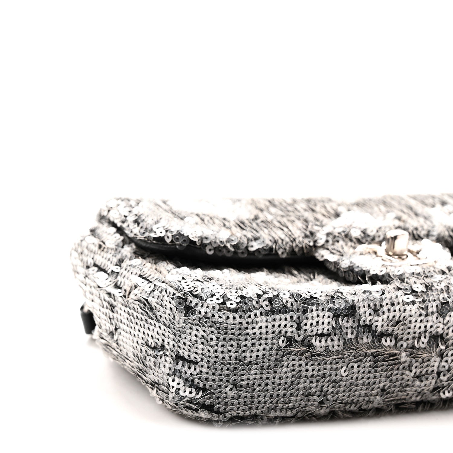 Chanel Sequin Mini Rectangular Single Flap Black 9 of 10