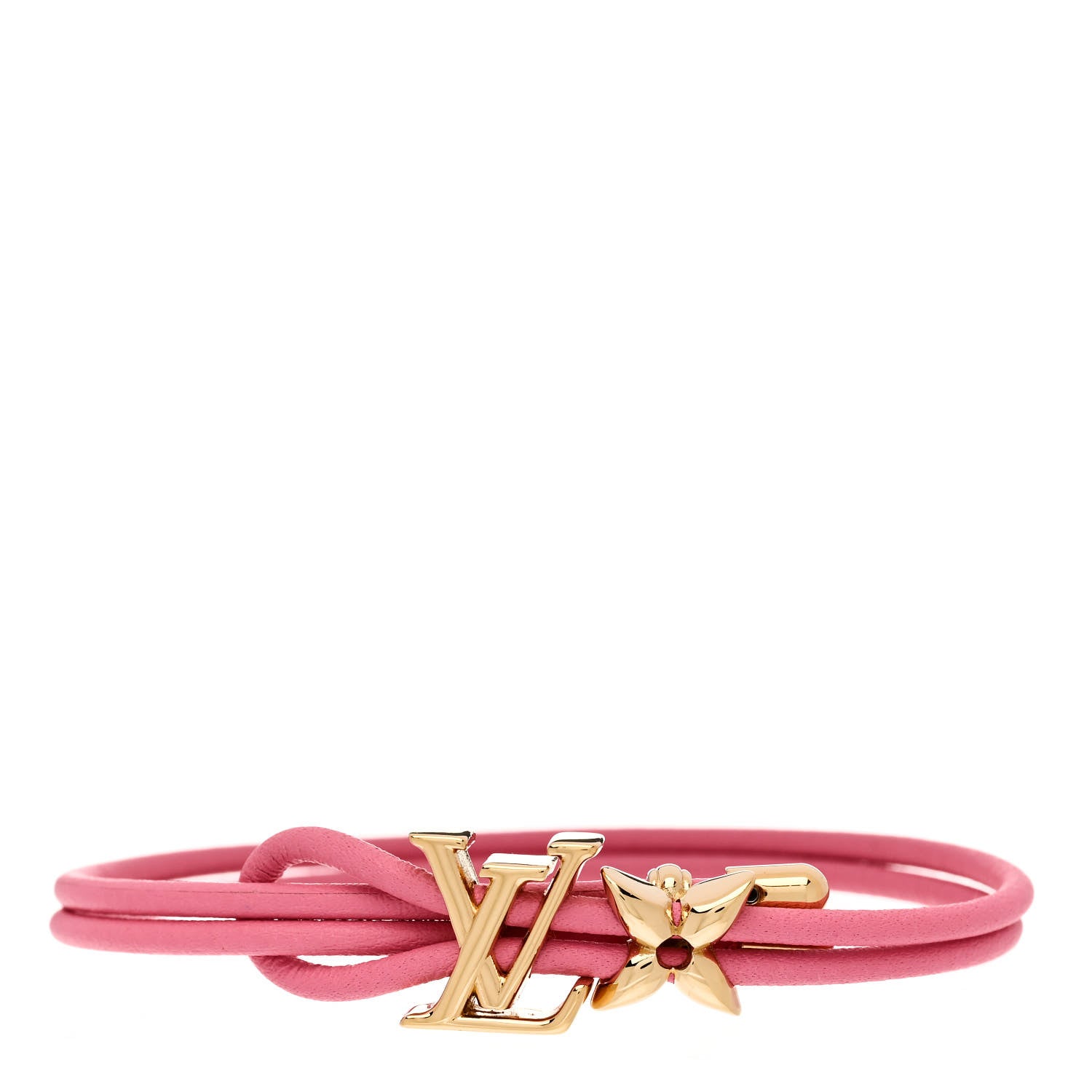 Louis Vuitton Calfskin Bloom Bracelet Pink 1 of 4