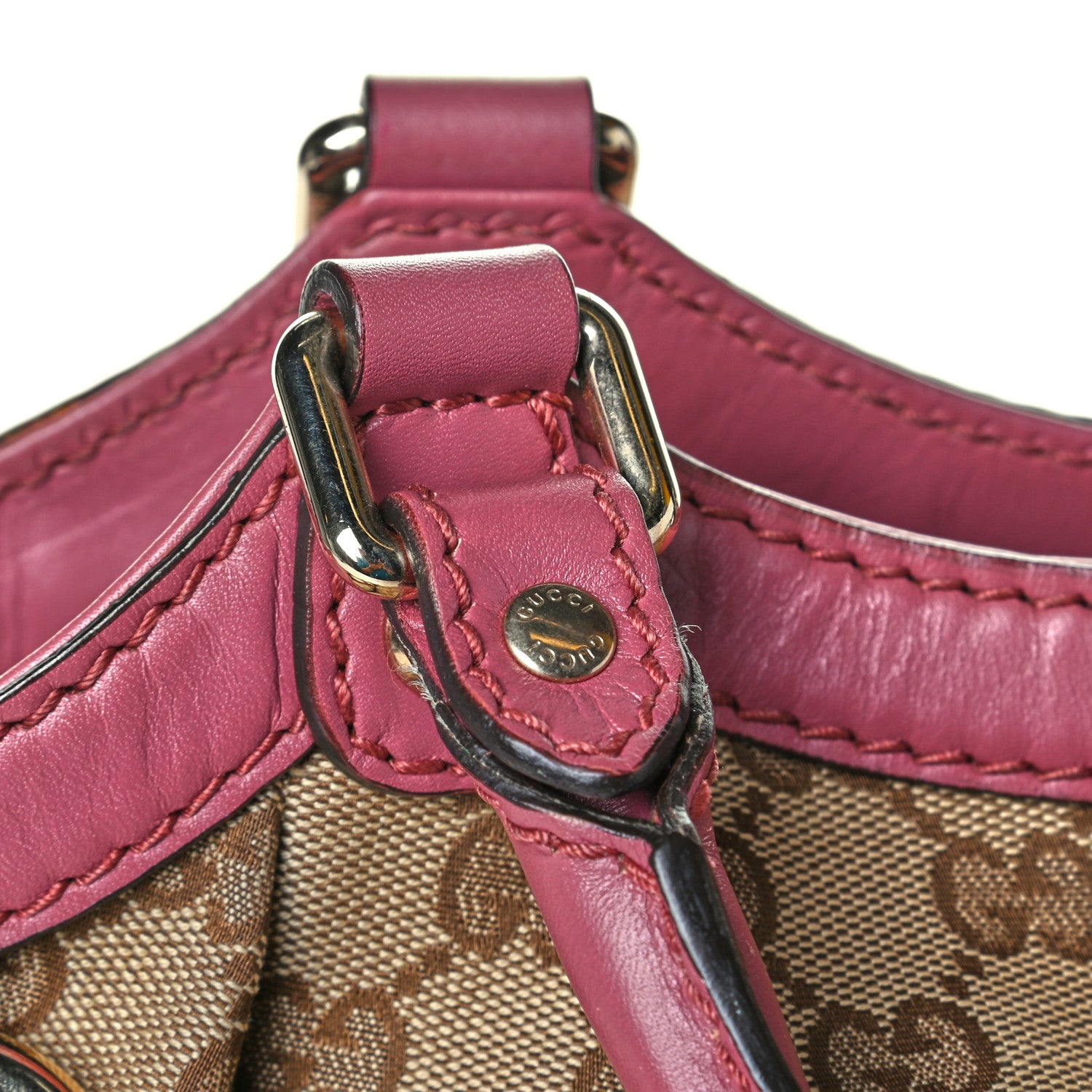Gucci Monogram Margaux Calfskin Medium Sukey Tote Beige Ebony Vintage Rose 8 of 9