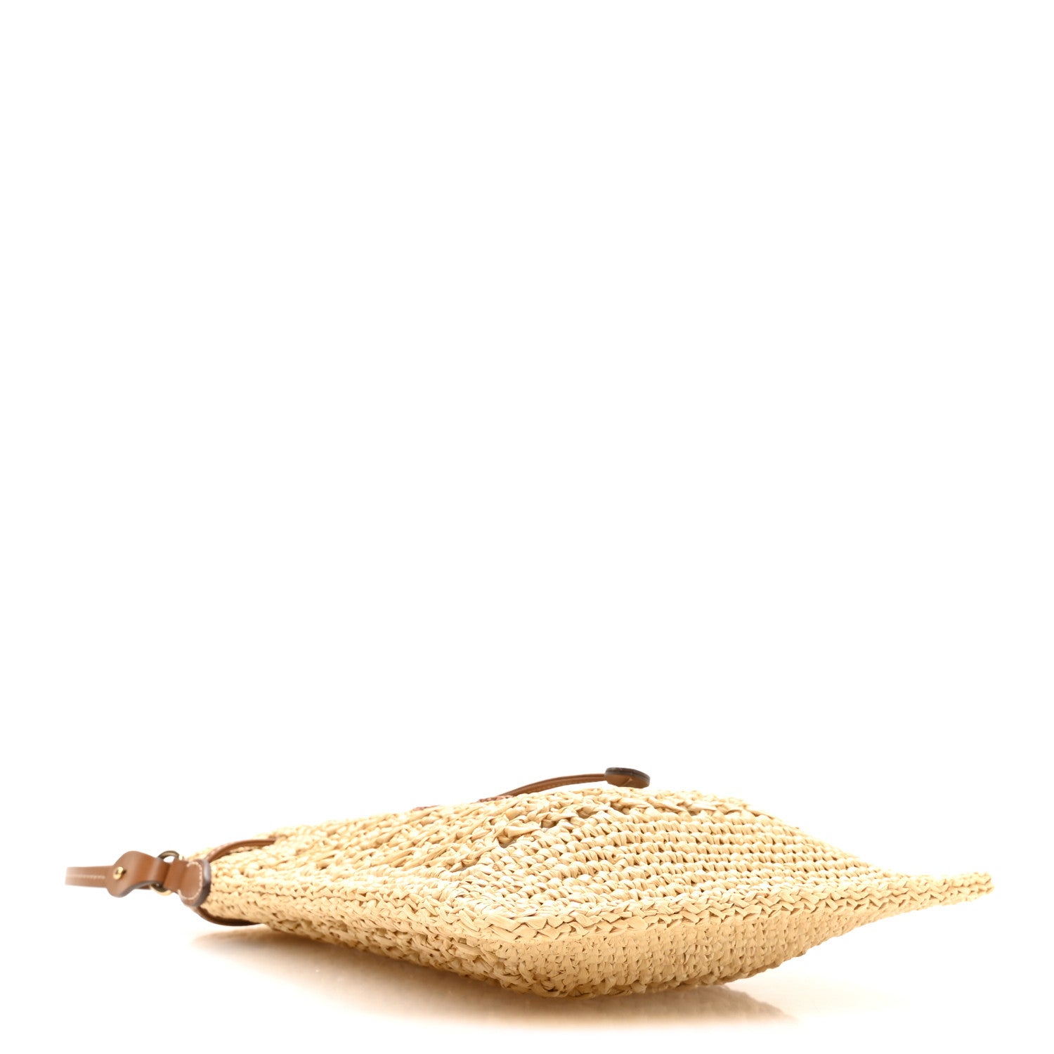 Miu Miu Raffia Crochet Drawstring Pouch Naturale Cognac 4 of 9