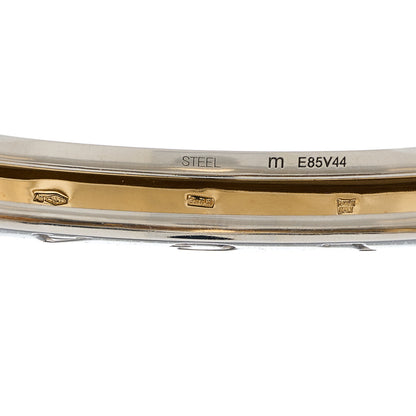 Bulgari 18K Yellow Gold Stainless Steel B.Zero1 Bangle Bracelet M 4 of 5