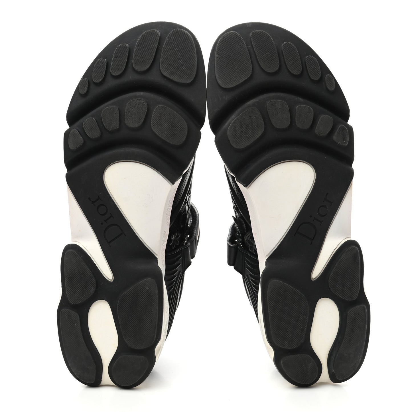 Perforated Lambskin Embellished Dior Fusion Sneakers 40 Black