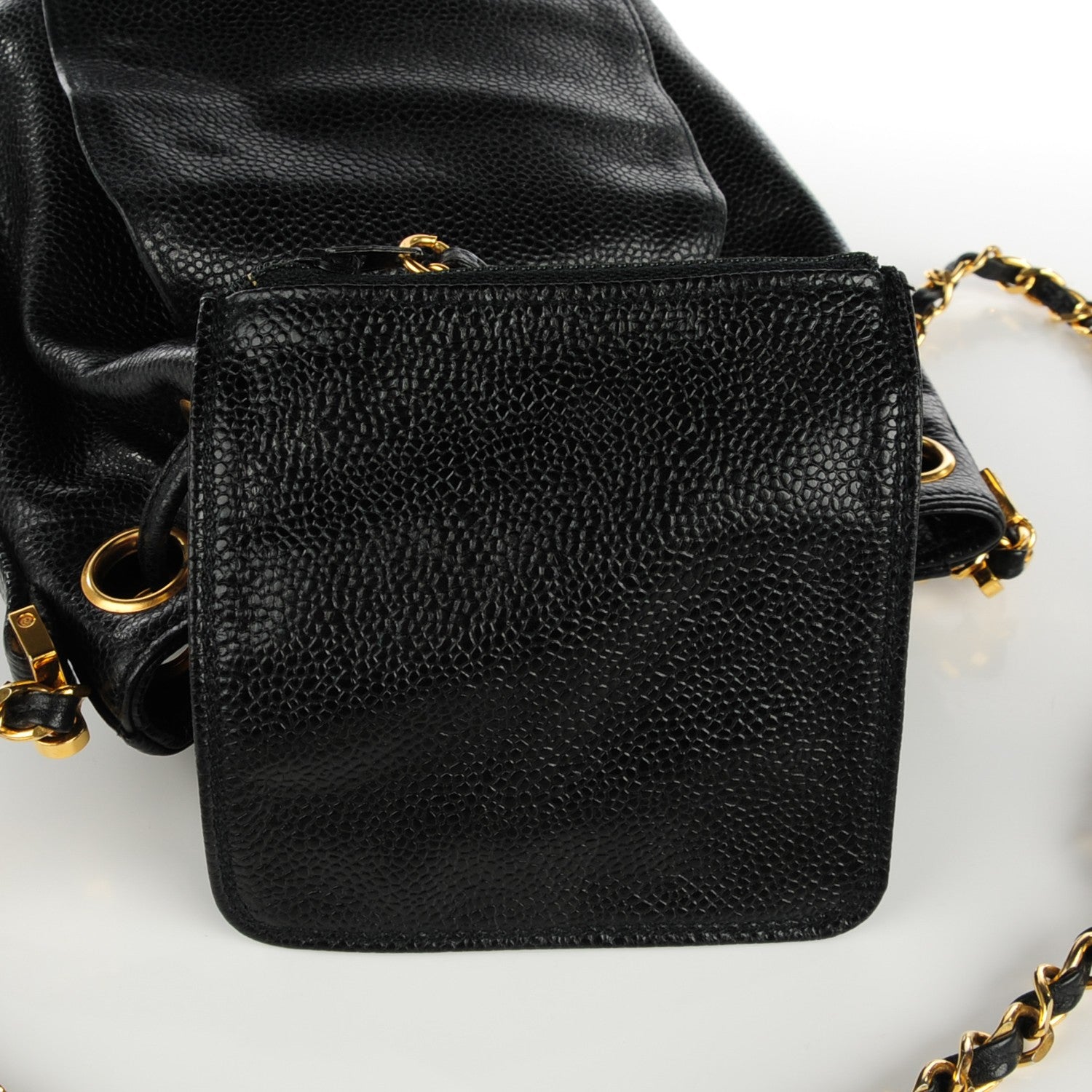 Chanel Caviar CC Drawstring Flap Bag Black 10 of 10