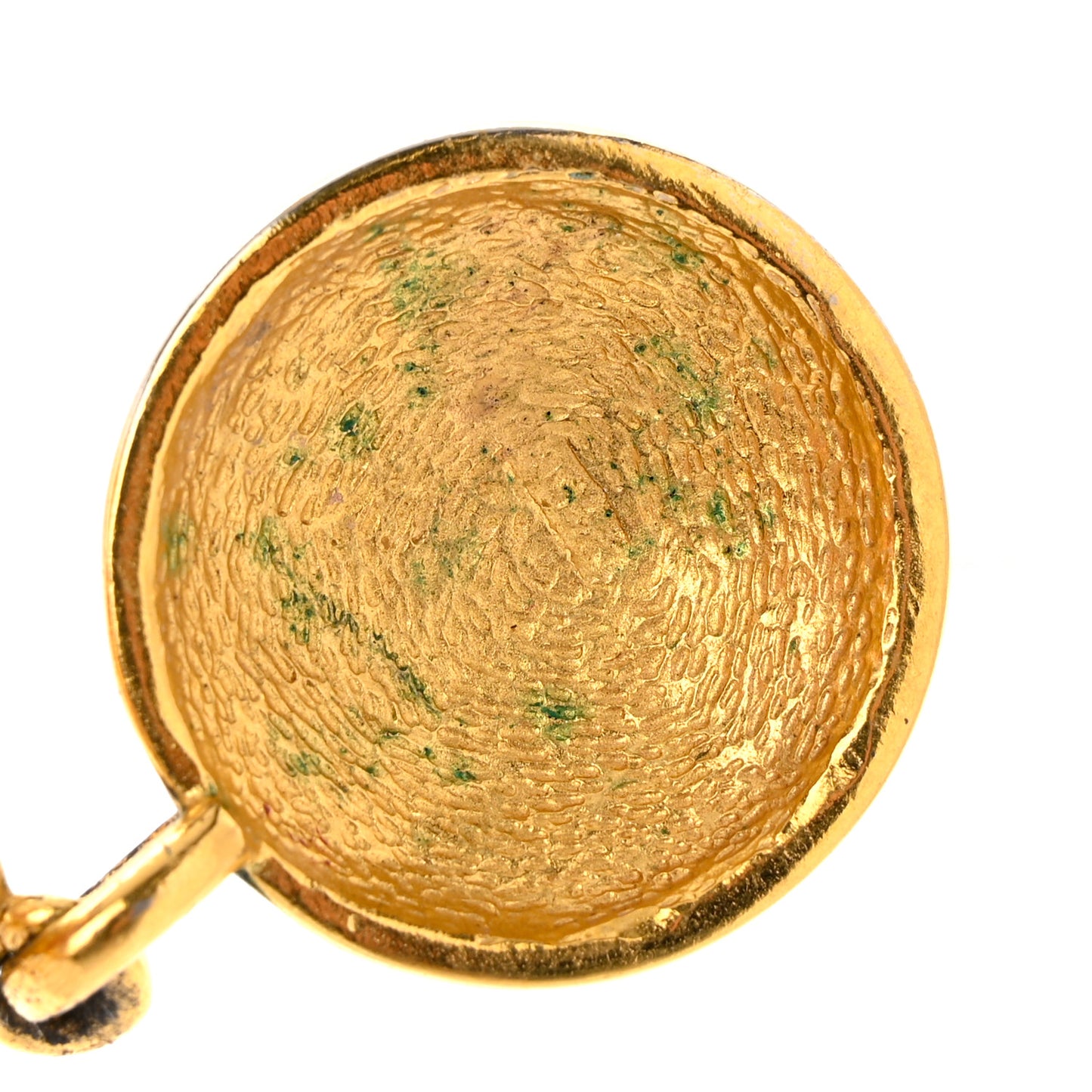 CC Drop Clip On Earrings Gold