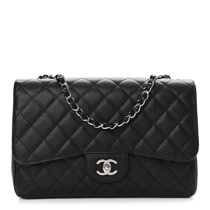 Chanel Caviar Quilted Jumbo Single Flap Black 1 of 12