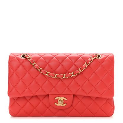 Chanel Lambskin Quilted Medium Double Flap Red 1 of 9