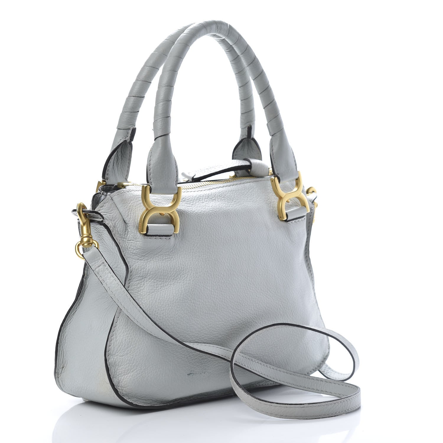 Chloe Calfskin Small Marcie Satchel Airy Grey 3 of 14
