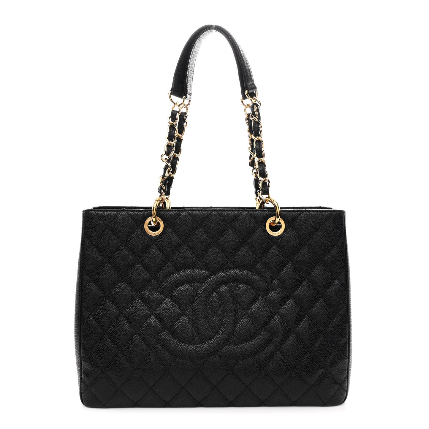 Caviar Quilted Grand Shopping Tote GST Black