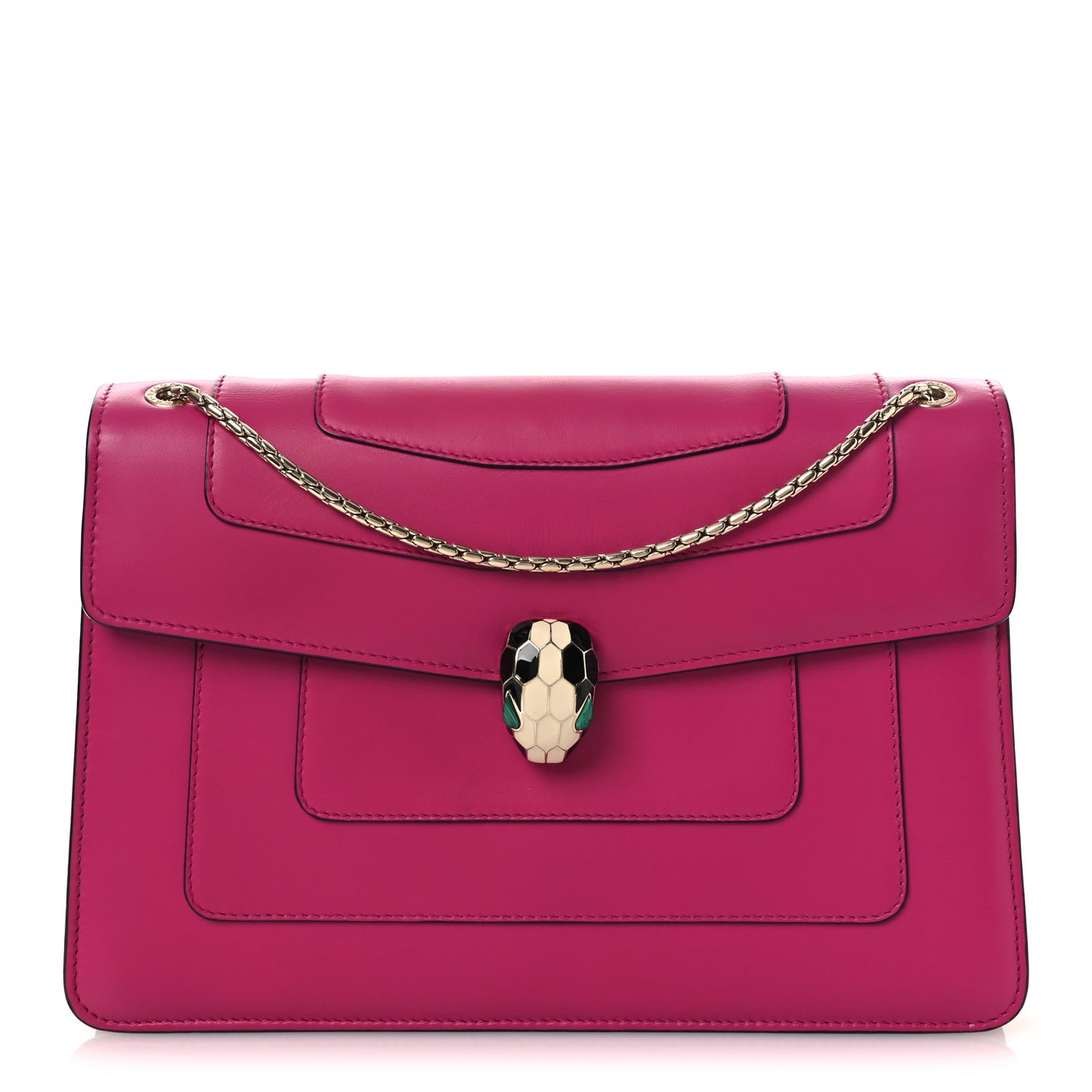 Calfskin Serpenti Forever Shoulder Bag Pink