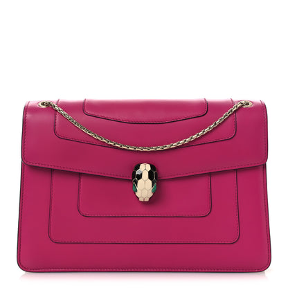 Bulgari Calfskin Serpenti Forever Shoulder Bag Pink 1 of 10