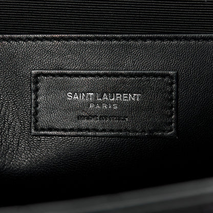 Saint Laurent Calfskin Crocodile Embossed Large Classic Monogram Kate Satchel Black 7 of 16