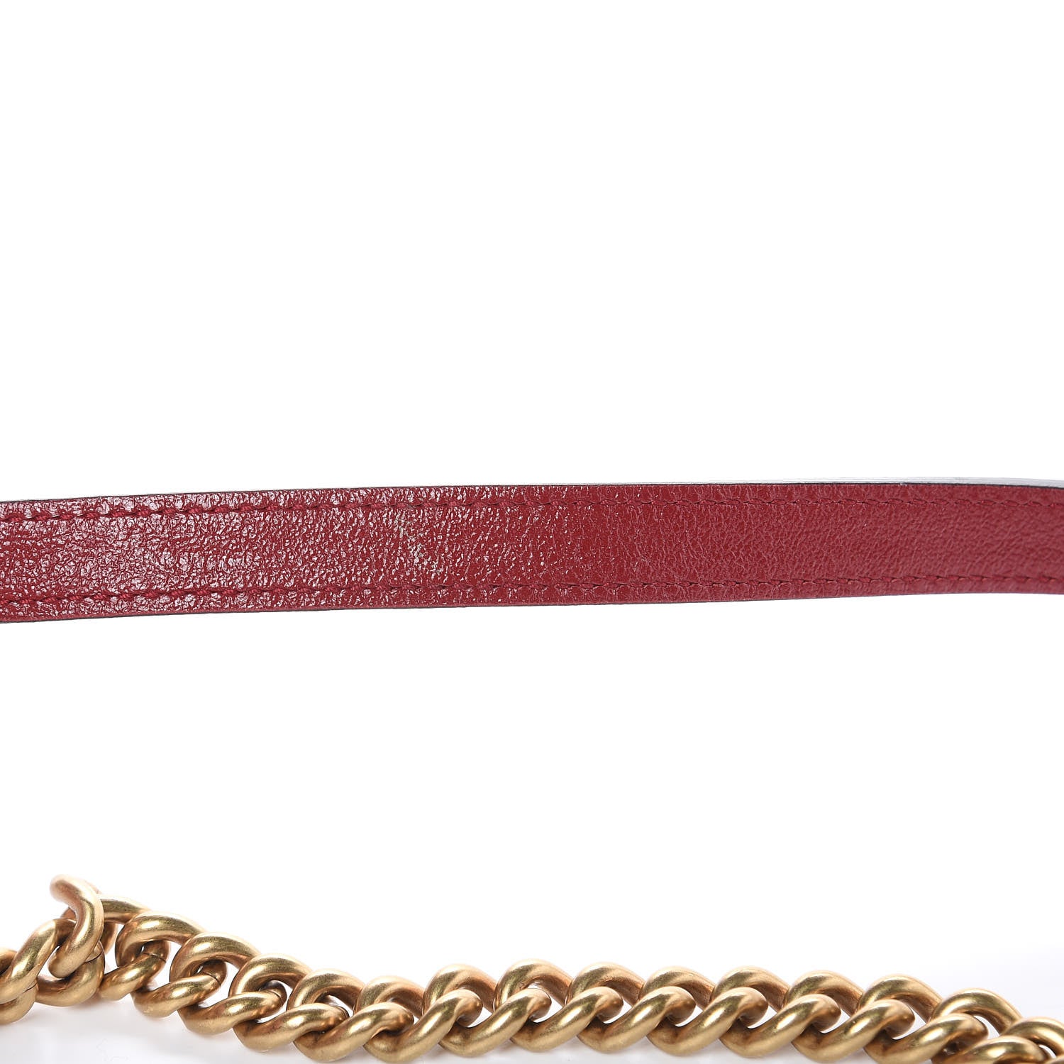 Gucci Vintage Effect Calfskin Matelasse Diagonal Small Torchon GG Marmont Shoulder Bag Black Romantic Cherry 10 of 10