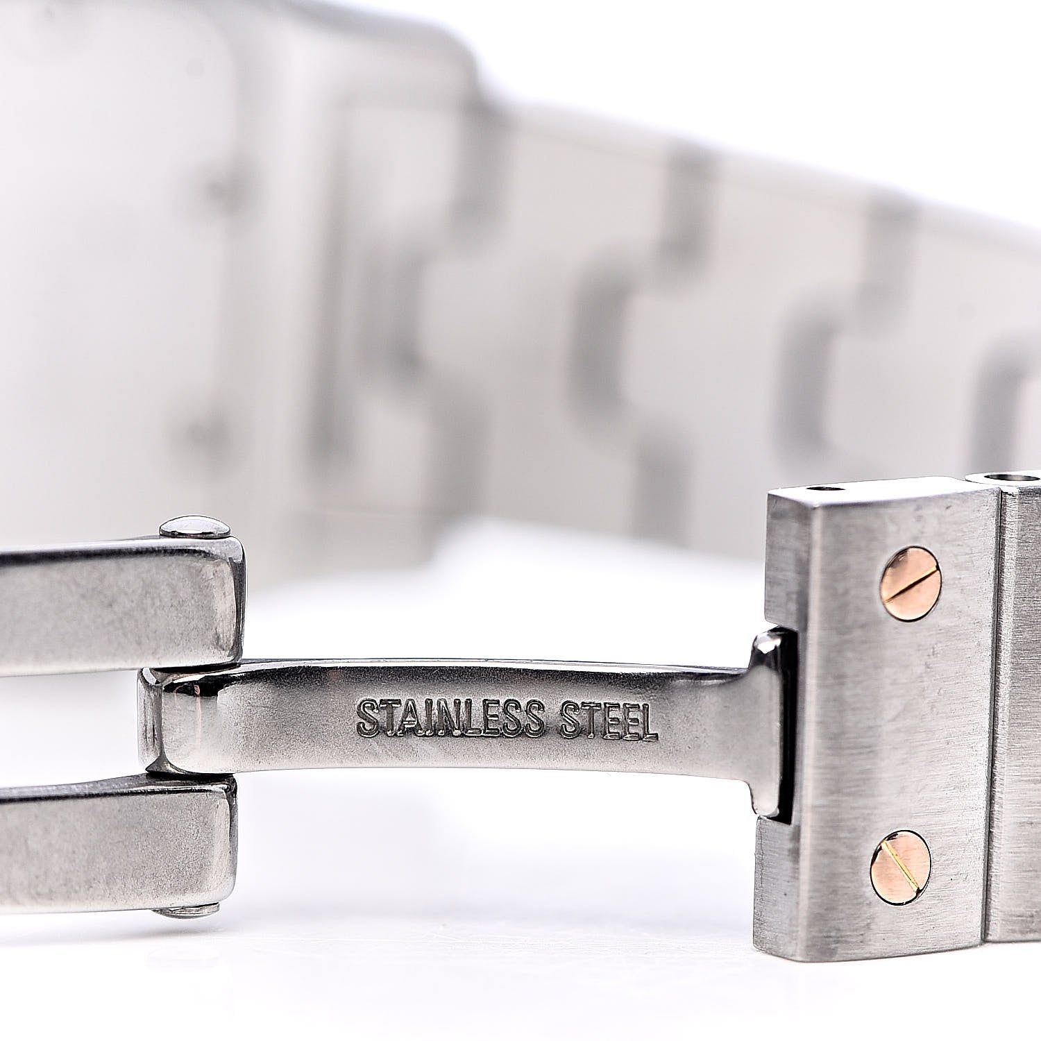 Cartier Stainless Steel 18K Pink Gold Mother of Pearl 24mm Santos de Cartier Galbee Quartz Watch 8 of 8