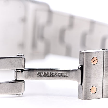 Cartier Stainless Steel 18K Pink Gold Mother of Pearl 24mm Santos de Cartier Galbee Quartz Watch 8 of 8